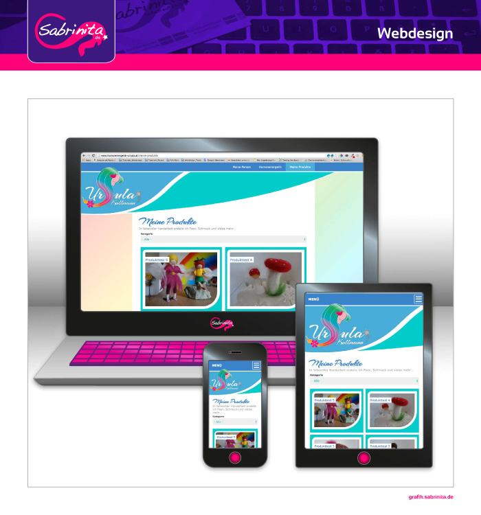 Webdesign - Humanenergetik Ursula - Produktübersicht - Responsive