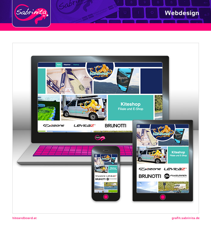 Webdesign - Kite and Board Shop - Startseite - Responsive