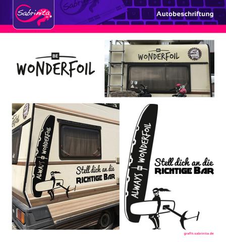Autobeschriftung Wohnmobil - Kampagne be Wonderfoil - Hinten und Rechts